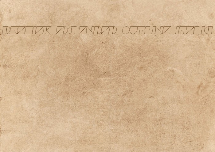 Drebiek Expanded Outline Italic Font examples