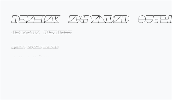 Drebiek Expanded Outline Italic Business Card