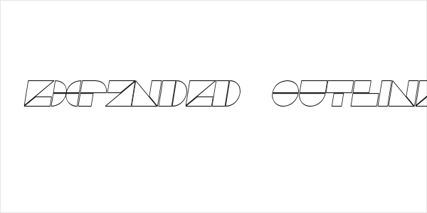 Drebiek Expanded Outline Italic Logo