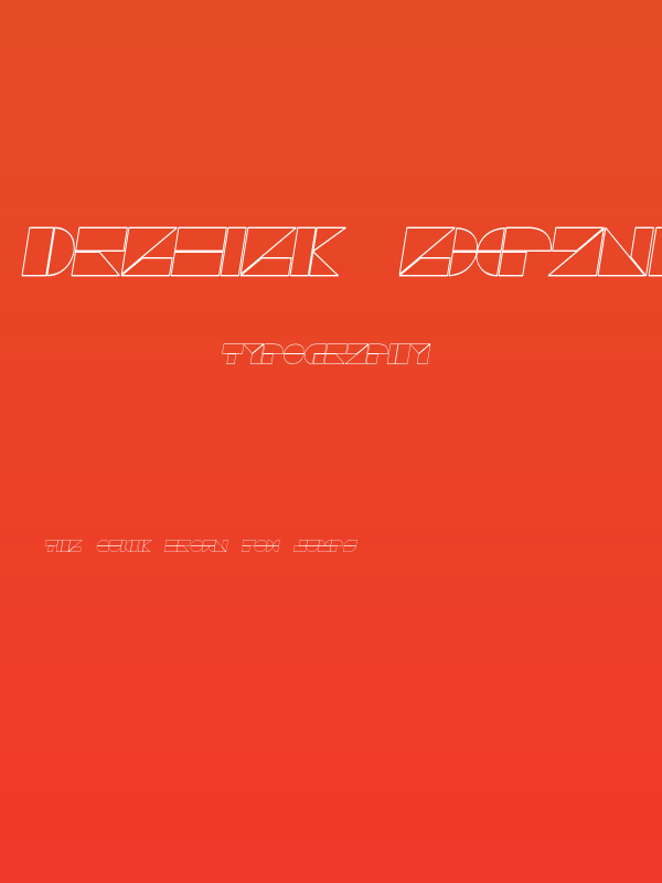 Drebiek Expanded Outline Italic Poster