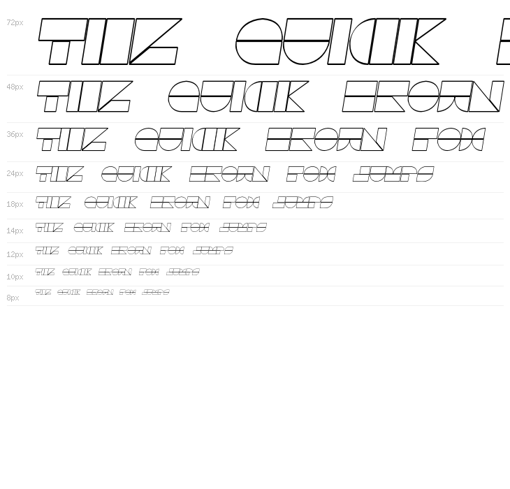 Drebiek Expanded Outline Italic Waterfall