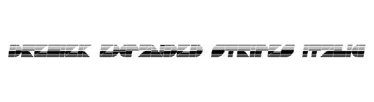 Drebiek Expanded Stripes Italic  font caratteri gratis