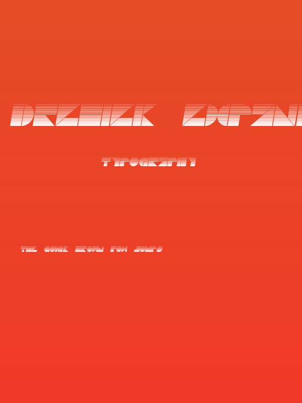 Drebiek Expanded Stripes Italic Poster