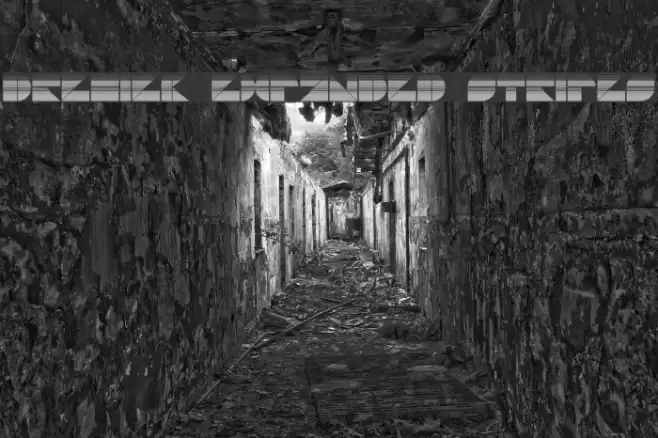 Drebiek Expanded Stripes Font examples