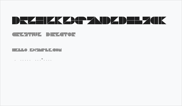 DrebiekExpandedBlack Business Card