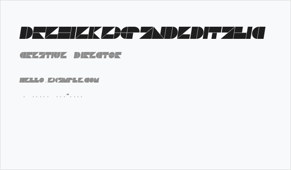 DrebiekExpandedItalic Business Card