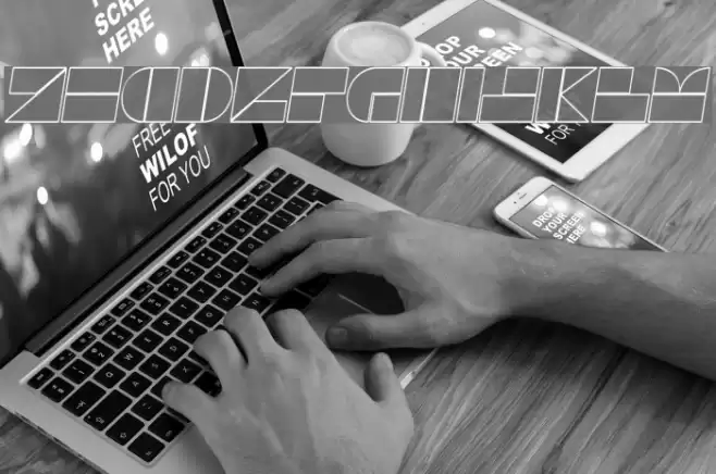 DrebiekExpandedOutlineItalic Font examples