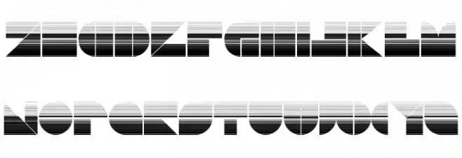 DrebiekExpandedStripes Schriftart Kleinbuchstaben