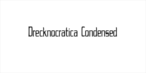 Drecknocratica Condensed Logo