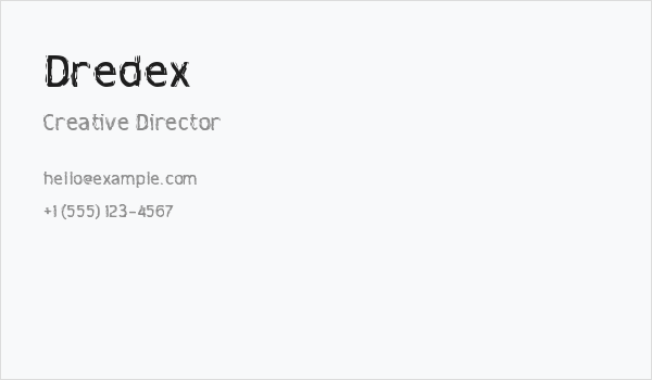 Dredex Business Card