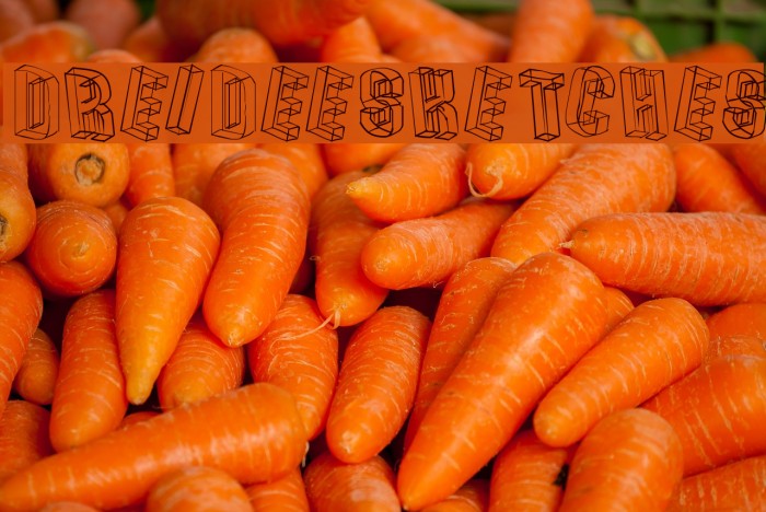 DreiDeeSketches Font examples