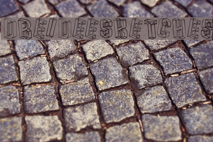 DreiDeeSketches Font examples