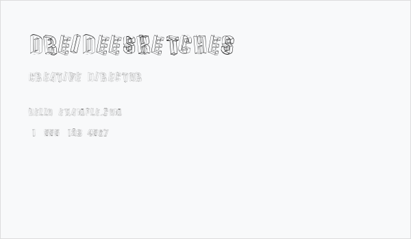 DreiDeeSketches Business Card