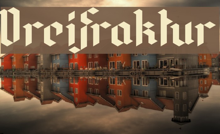 DreiFraktur Font examples