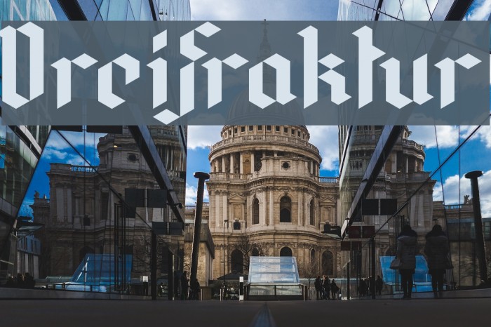 DreiFraktur Font examples