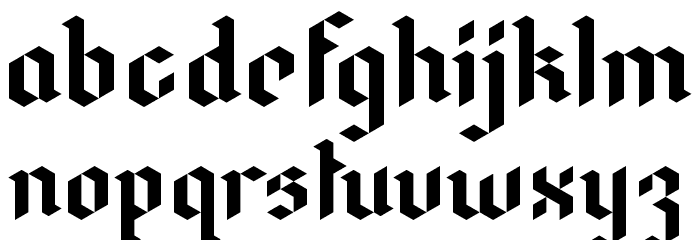 DreiFraktur Font LOWERCASE