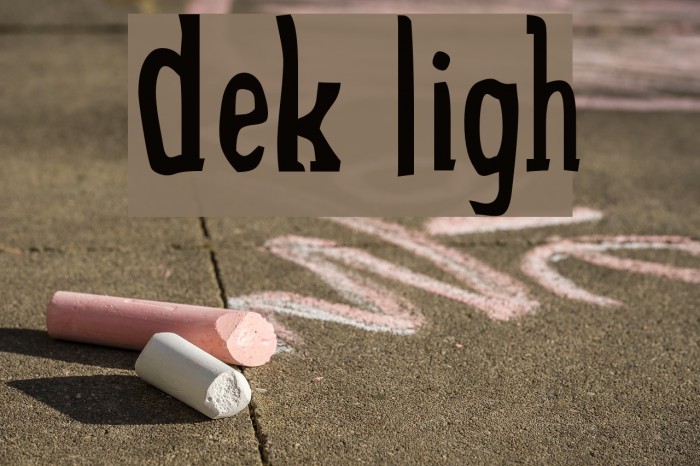 Drek Light Caratteri examples