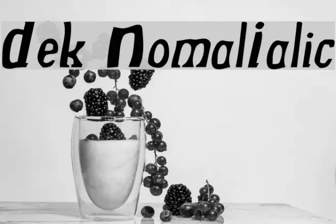 Drek NormalItalic Caratteri examples