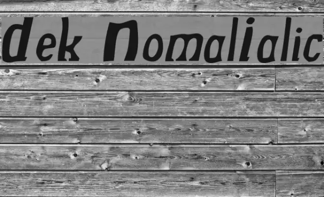 Drek NormalItalic Caratteri examples