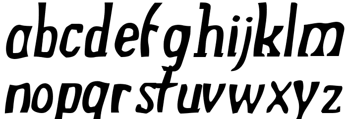 Drek NormalItalic Caratteri MINUSCOLO