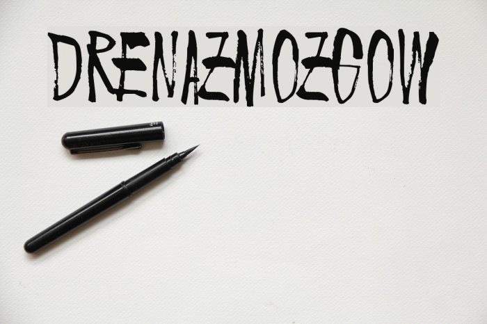 Drenazmozgow Font examples