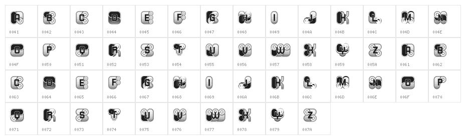 Drepe Regular Character Map
