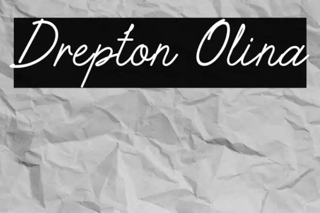 Drepton Olina Font examples