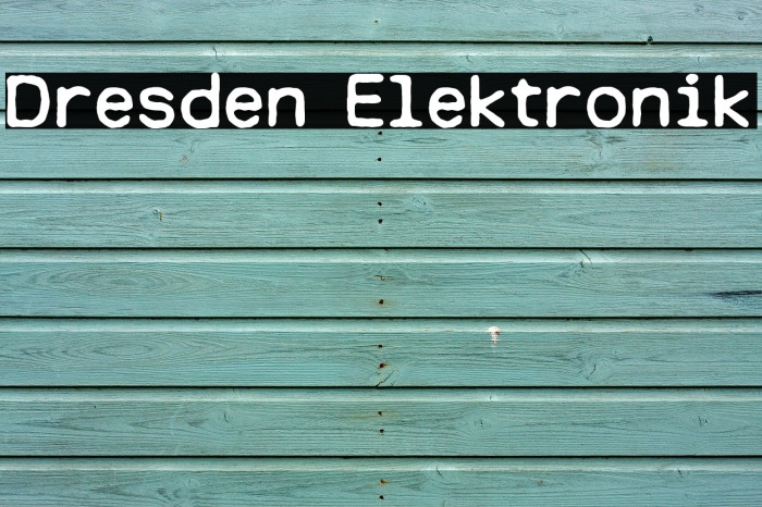 Dresden Elektronik Font examples