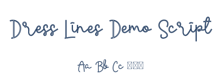 Dress Lines Demo Script Font Preview