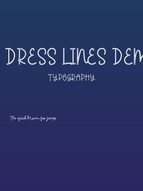 Dress Lines Demo Script Poster
