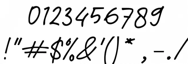 Dress Signature Font OTHER CHARS