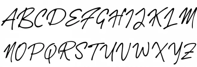 Dress Signature Schriftart Groß