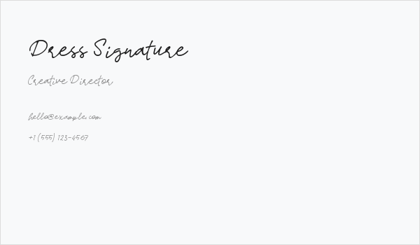 Dress Signature Business Card