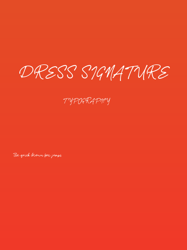 Dress Signature Poster