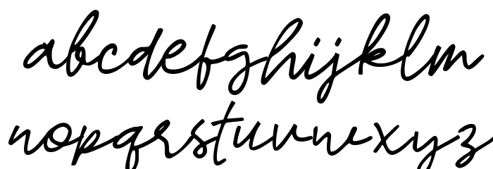 Dress Signature Font LOWERCASE