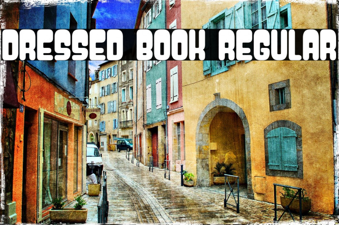 Dressed Book Regular Font examples