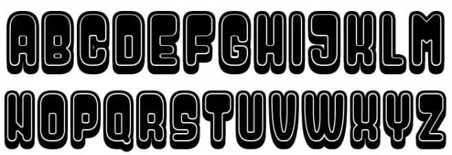 Dressed Filled Regular Schriftart Groß