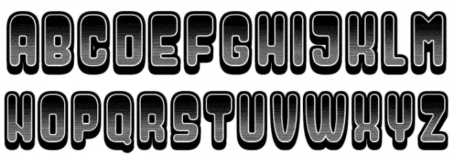 Dressed Gradient Regular Font Litere mari