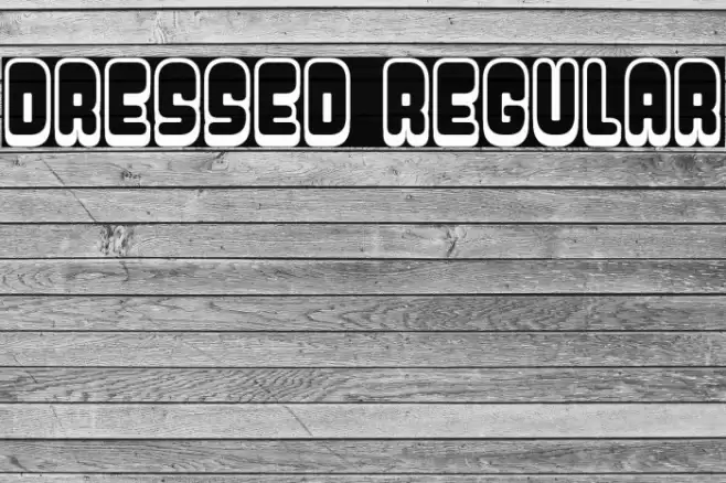 Dressed Regular Font examples