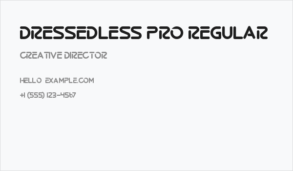 Dressedless Pro Regular Business Card