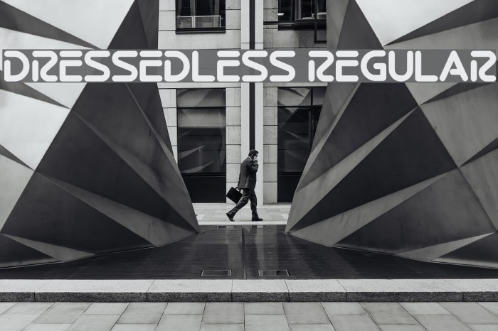 Dressedless Regular Font examples