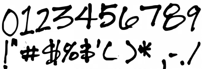 Drew Hand 1 Font OTHER CHARS
