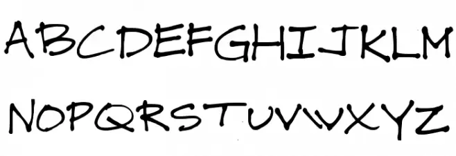 Drew Hand 1 フォント 大文字