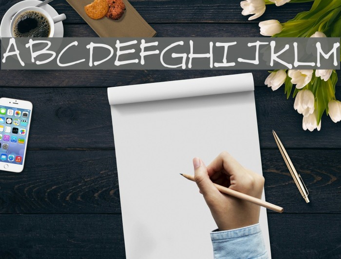 Drew Hand 1 Font examples