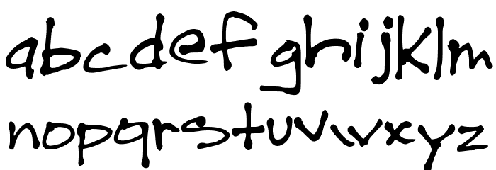 Drew Hand 1 Font LOWERCASE