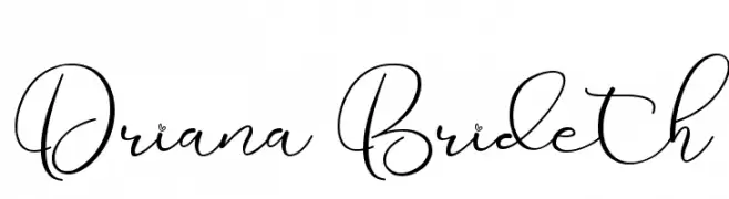 Driana Brideth  font caratteri gratis