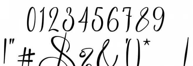 Driana Brideth Font OTHER CHARS