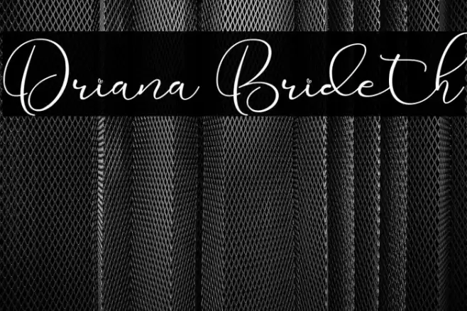 Driana Brideth Font examples