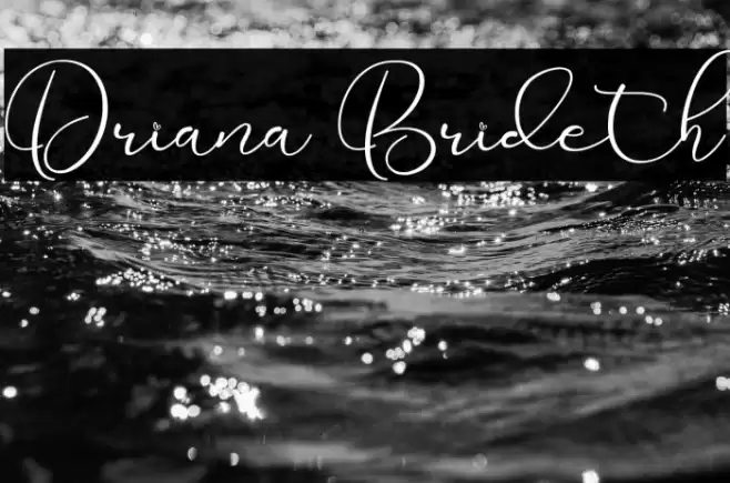 Driana Brideth Font examples