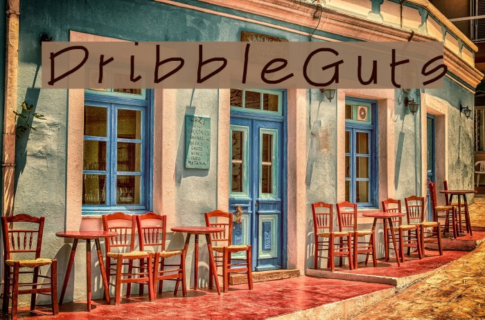 DribbleGuts Font examples
